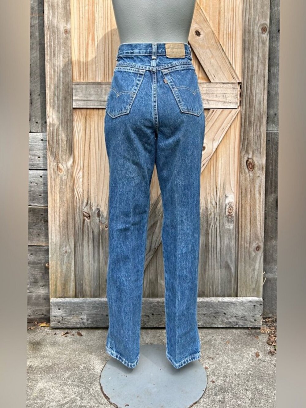 Vintage Retro 70s Levis Denim Super High Waisted Straight Leg Blue Jeans~8~USA